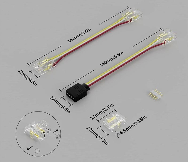 Conector de Tira LED COB Ajustable en CCT